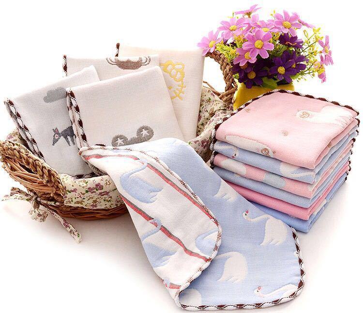 Set 5 khăn sữa sợi tre 6 lớp cho bé