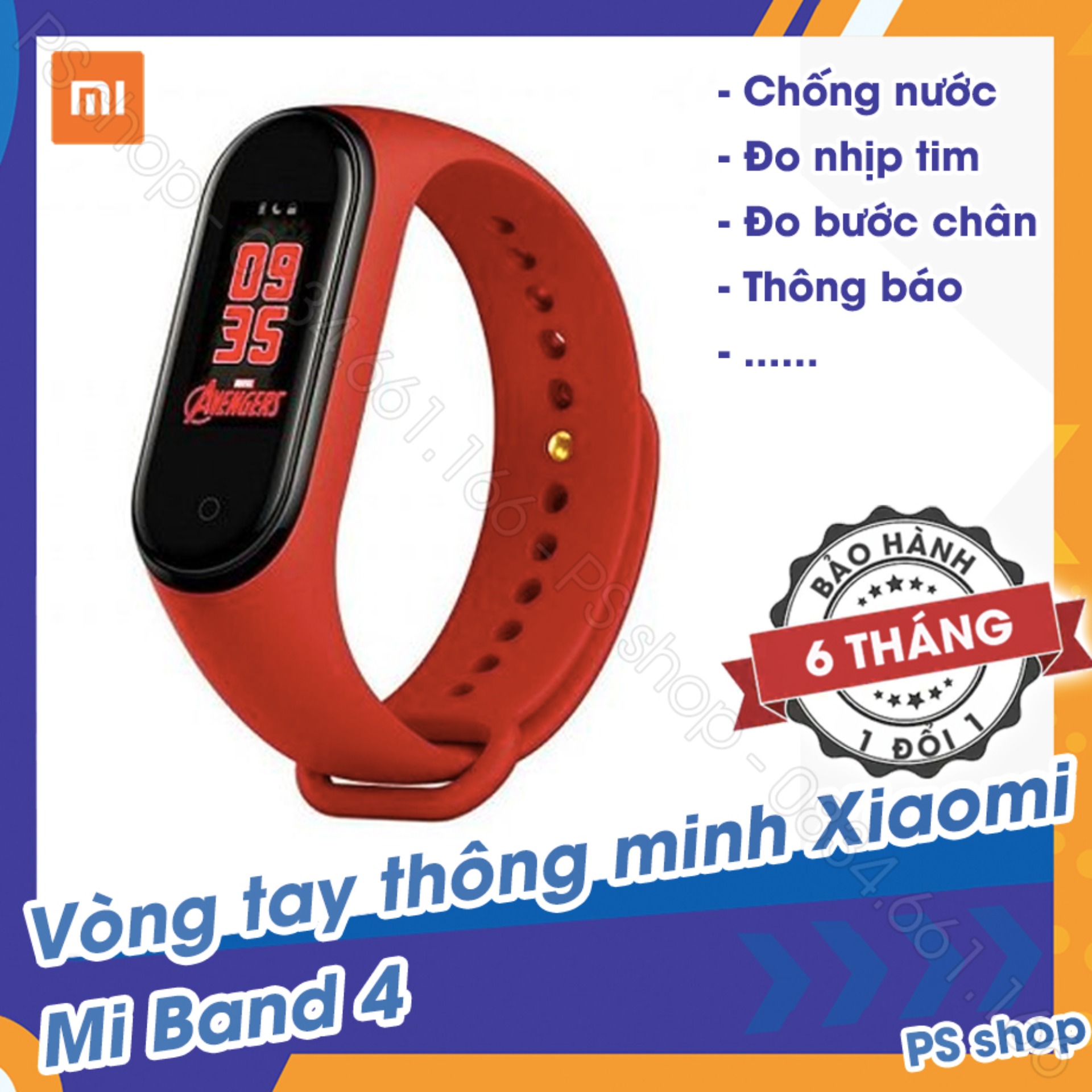 Vòng đeo tay thông minh theo dõi sức khỏe Xiaomi Mi Band 4 / Đồng hồ thông minh MiBand 4 Đen / Đỏ / Mận / Xanh