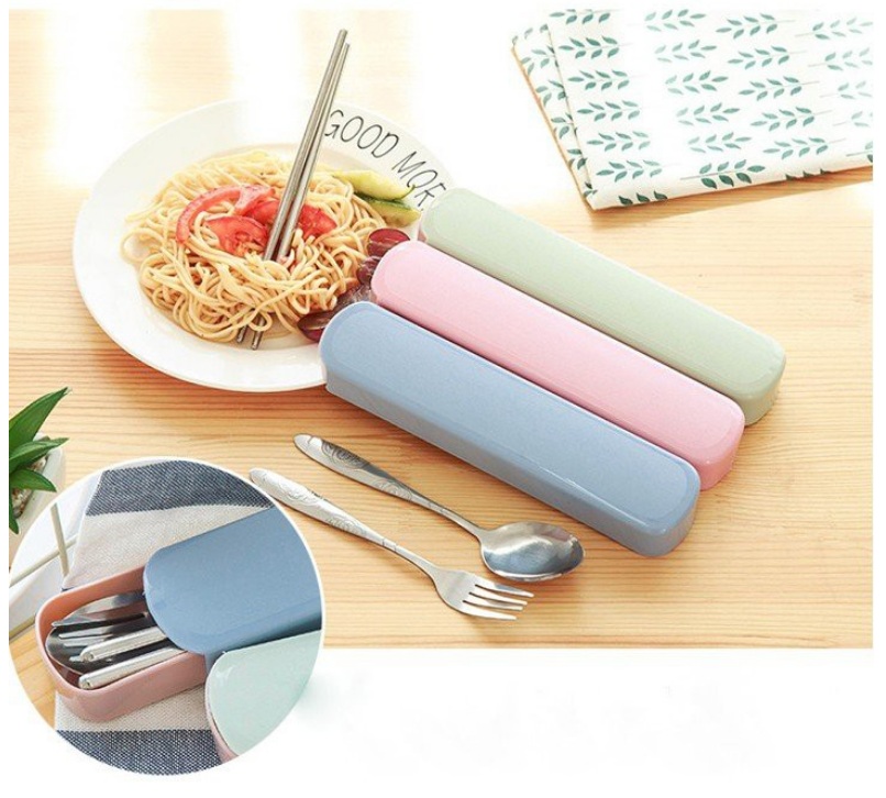 Bộ 3 thìa đũa dĩa inox - set cá nhân