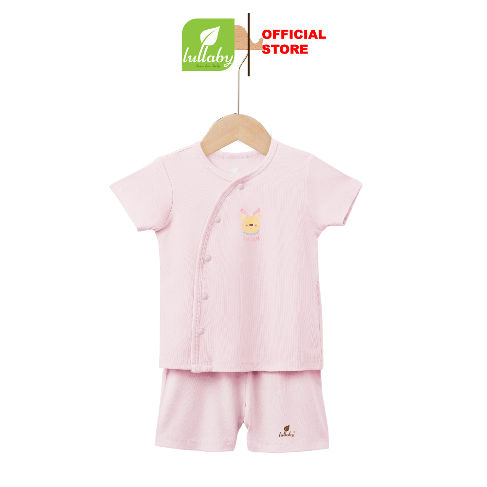 Lullaby - bộ cài lệch cộc tay sơ sinh nh214v