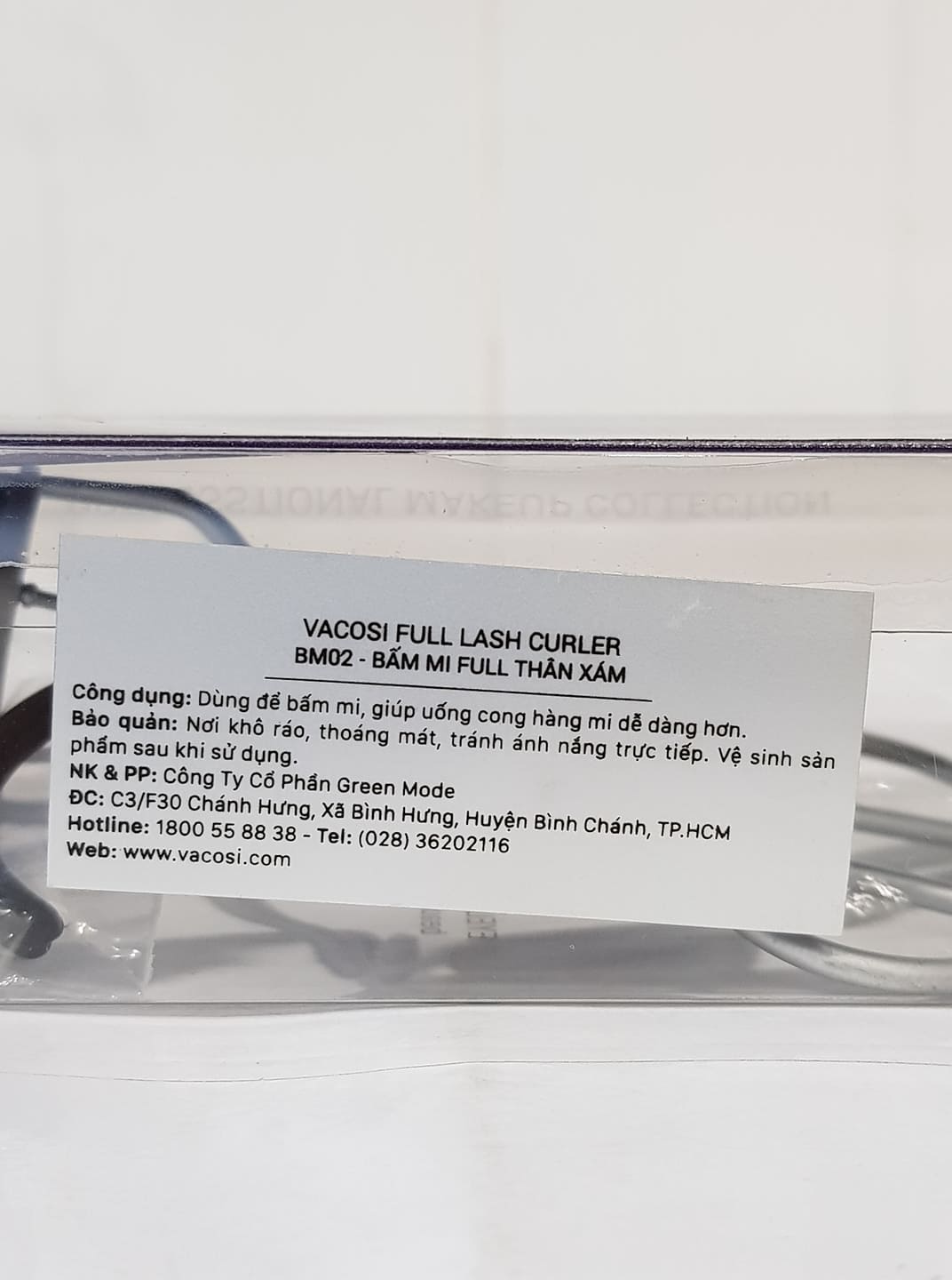 Bấm Mi Thân Xám BM02 VACOSI Hàn Quốc