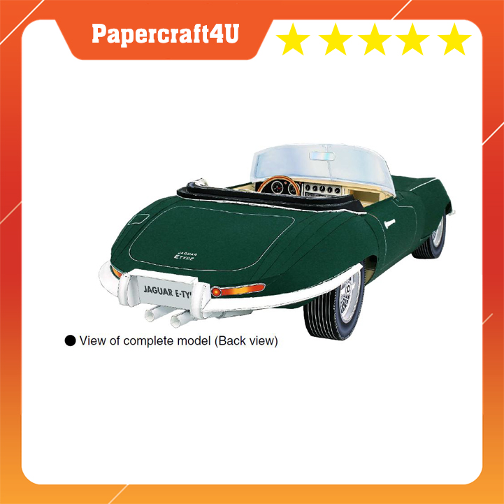 Mô hình giấy 3D Xe Cổ Jaguar E- Type