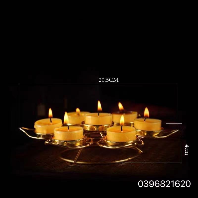 ĐẾ NẾN HOA SEN 7 NGỌN HỢP KIM THẤP