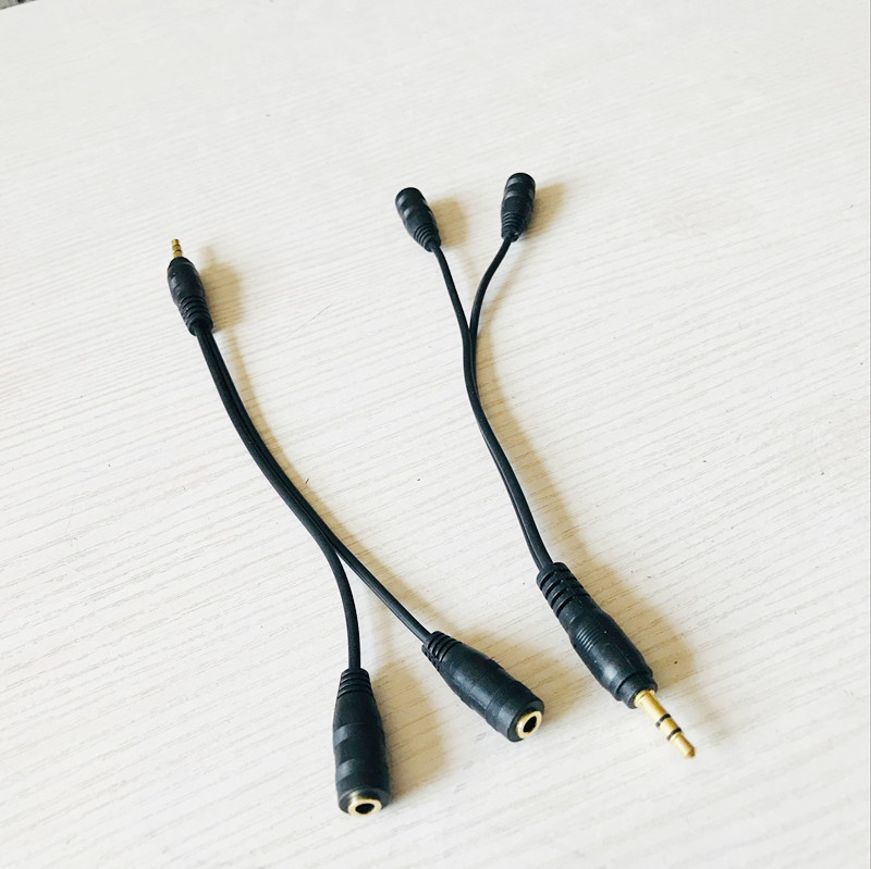 jack chia đầu 3.5 ra 2 đầu 3.5 cái (1 ra 2 tai nghe, không micro)