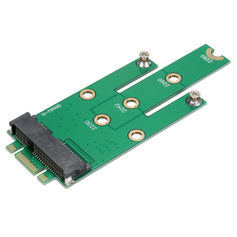 Msata mini pci-e 3.0 ssd to ngff m.2 b key sata interface adapter card