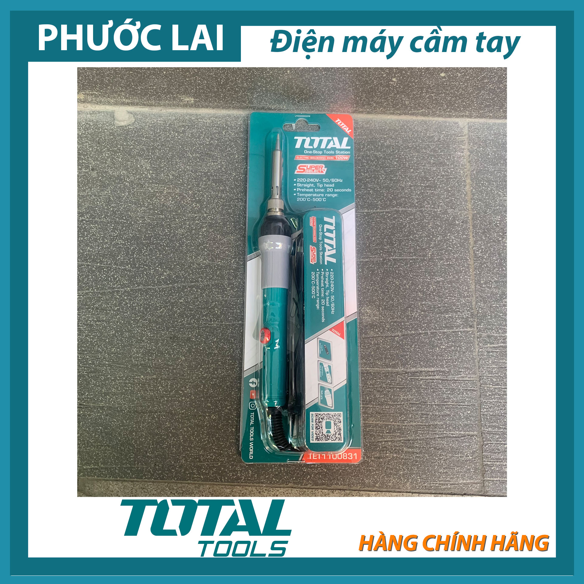 Mỏ hàn chì 100W (Chính Hãng) TOTAL TET1100831