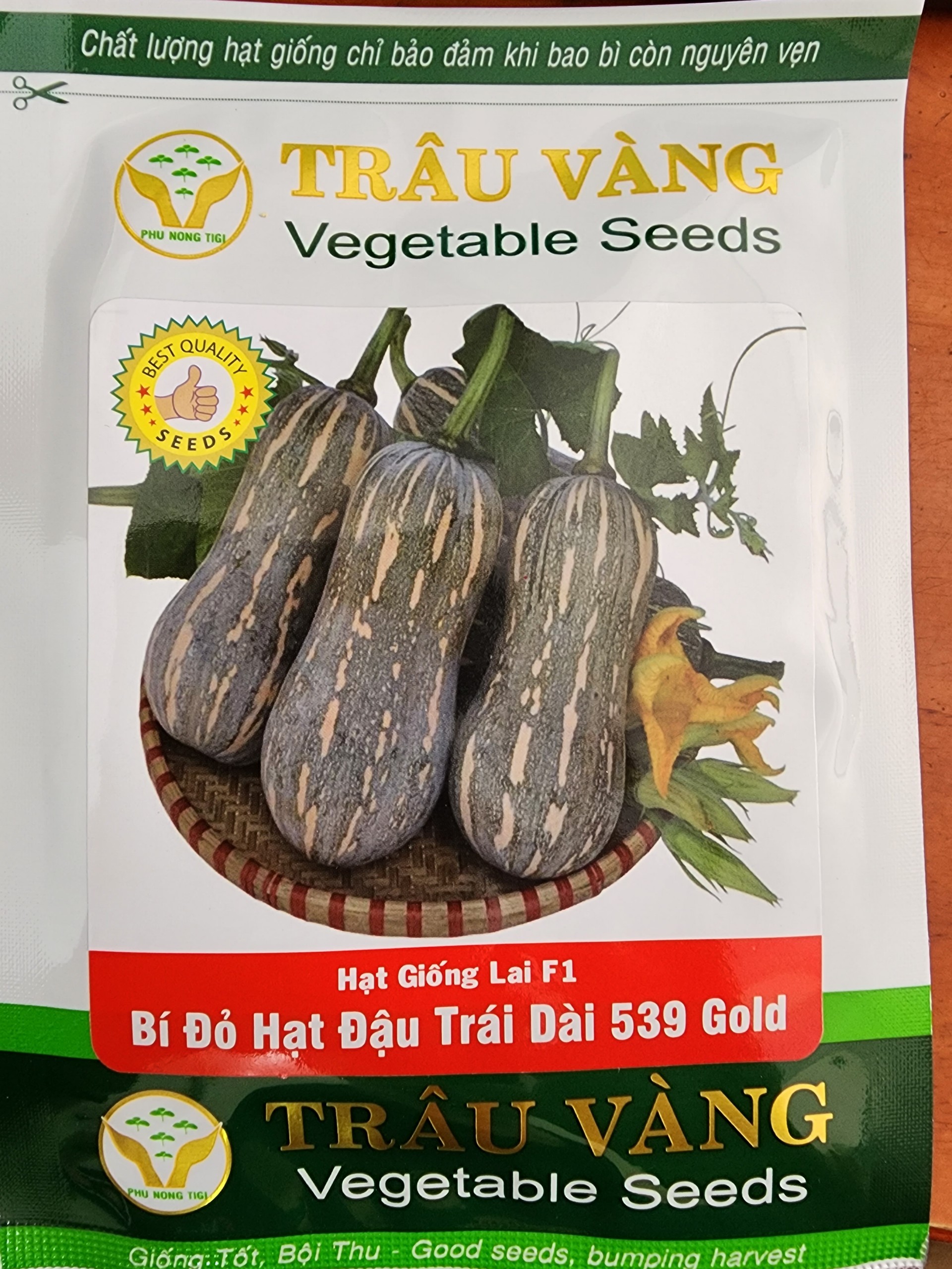 Hạt Giống Bí Đỏ Trái Dài Phú Nông 539 (Gói 10 Gam)