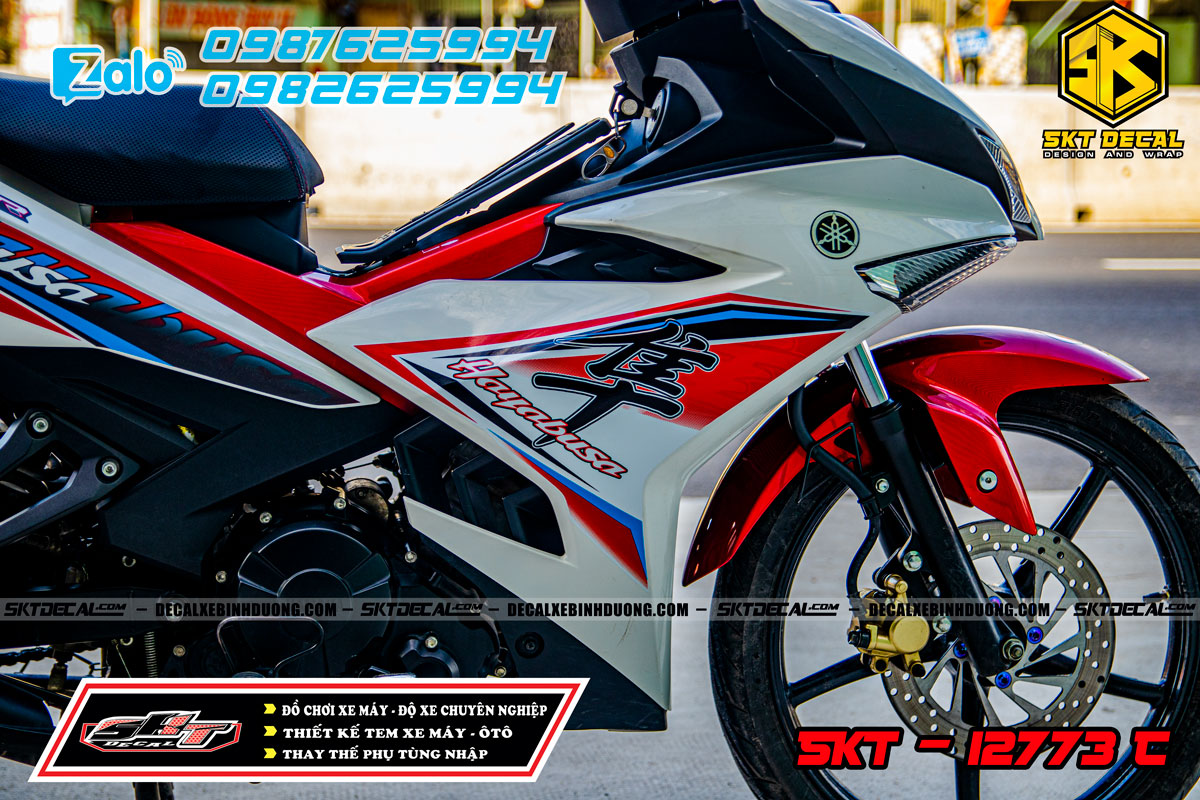 tem rời exciter 150 trắng đen đỏ hayabus 12773c