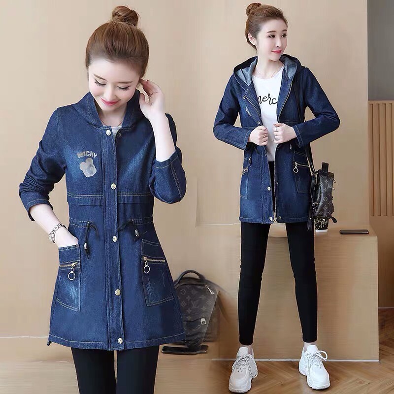 Áo khoác form dài có nón hình chuột