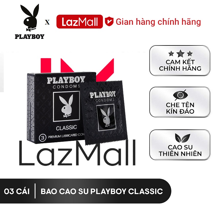 Playboy  Bao cao su Playboy Classic 3 bao.