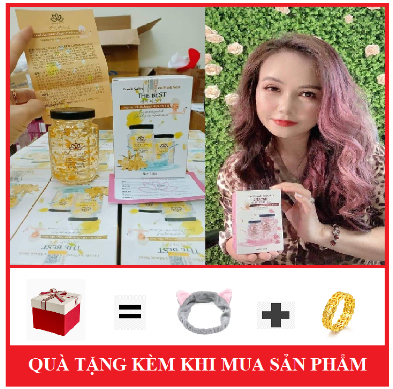 MẶT NẠ NGỦ YẾN TƯƠI COLLAGEN NHỤY HOA NGHỆ TÂY ( TẶNG KÈM NHẪN KIM TIỀN VÀ BĂNG ĐÔ TÓC ) giá rẻ