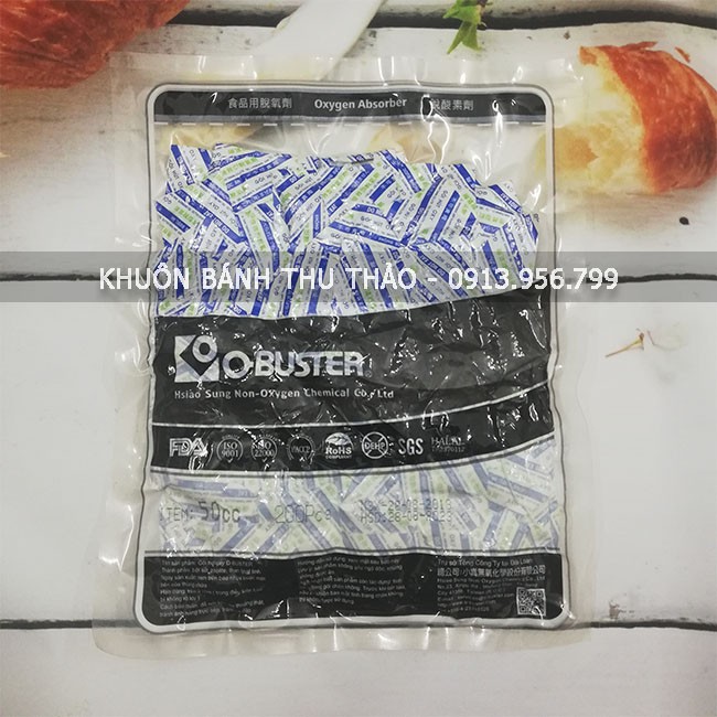 Gói hút oxy 50cc (gói hút ẩm) bảo quản bánh, hạt khô
