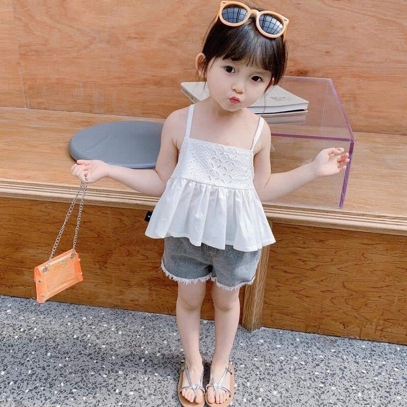Áo dây hở lưng cho bé gái từ 7-17 kí