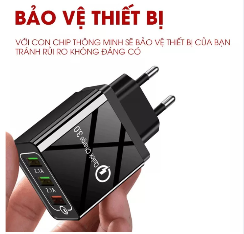 Củ Sạc Nhanh Piman 20W Samsung Oppo Quick Charge 3.0 Kéo Dài Tuổi Thọ Cho Pin Tặng kèm Cáp Sạc 3 Đầu