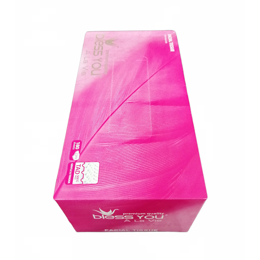 Khăn Giấy Lụa Bless You 2 Lớp Hộp 180 Tờ