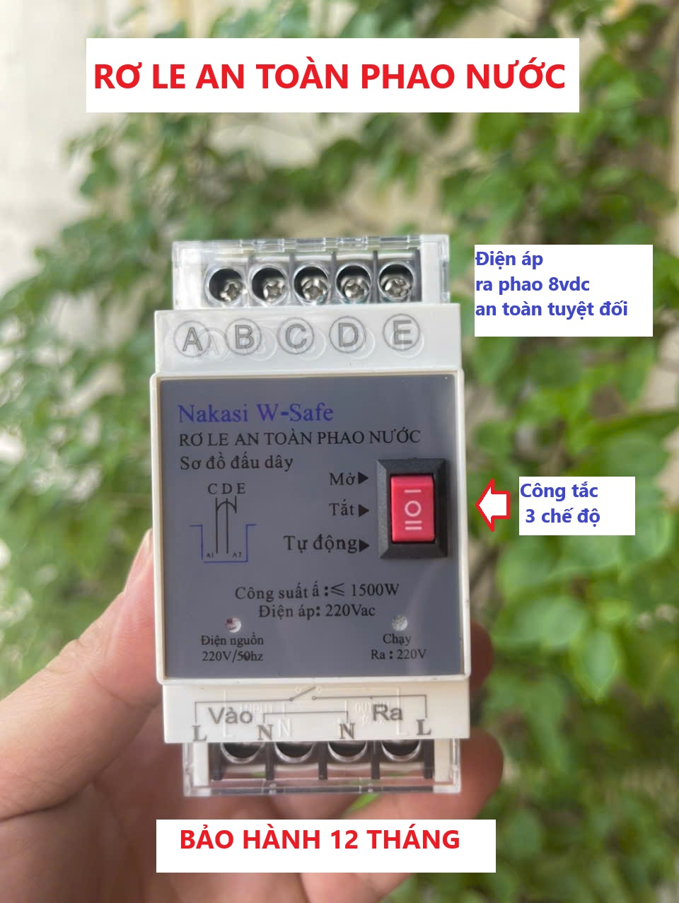 Phao điện máy bơm nước - Phao điện tự động 70AB