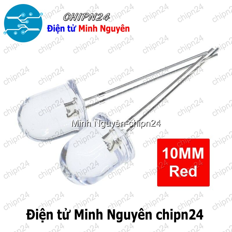 [10 con] (TK16) Led 10mm Trong Siêu Sáng (Đỏ/Vàng/Xanh Lá/Dương/Trắng)- [Chọn Loại] - HHH.00196