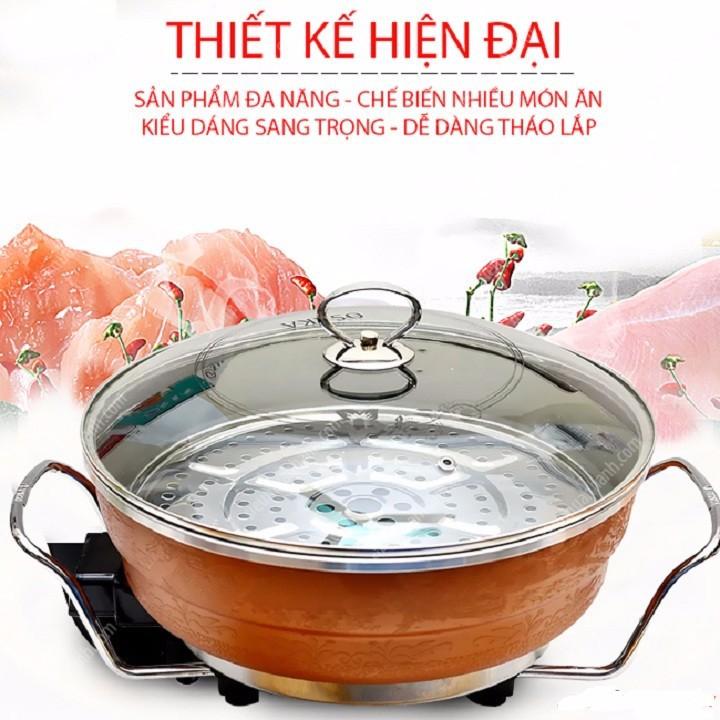 Bep dien tu gia re, nồi lẩu chảo điện. bếp lẩu osaka họa tiết cao cấp, bếp lẩu thông minh tiện dụng, hợp kim nhôm. bảo hành 12 tháng bởi lucky store sg.
