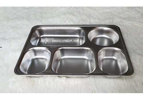 [HCM]Khay cơm 5 ngăn sâu lòng lớn - Inox 304