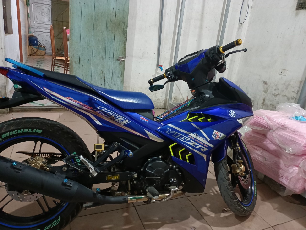 Tem exciter 150 Y15ZR xanh crom