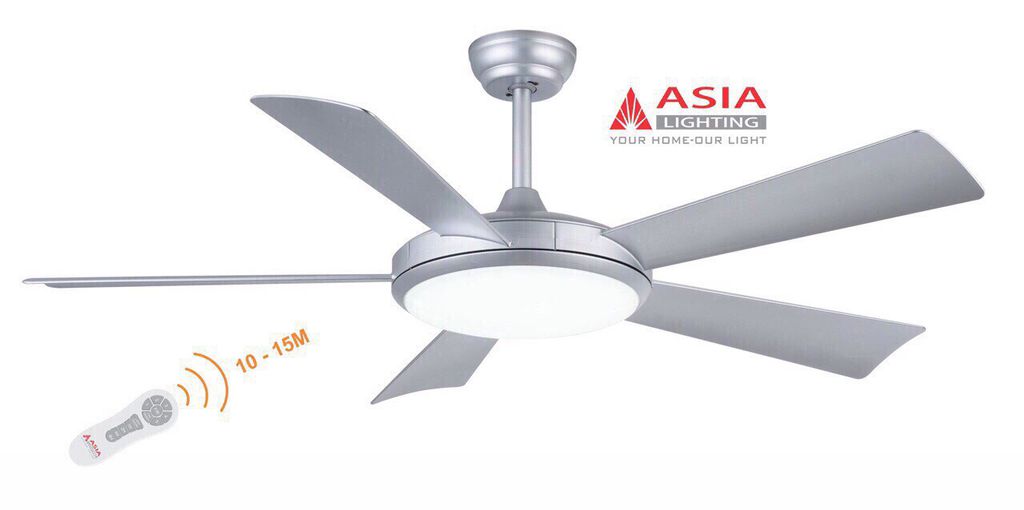Quạt trần đèn cao cấp QT01- ASIA (3 màu: nâu cafe, bạc kiêu sa và trắng sang trọng)[Cam kết hàng chính hãng]