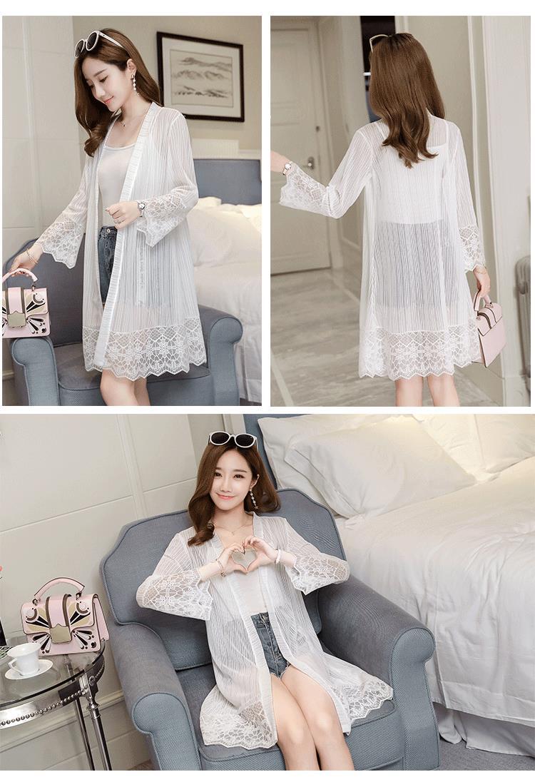 Áo Khoác Ren Mỏng Dáng Dài