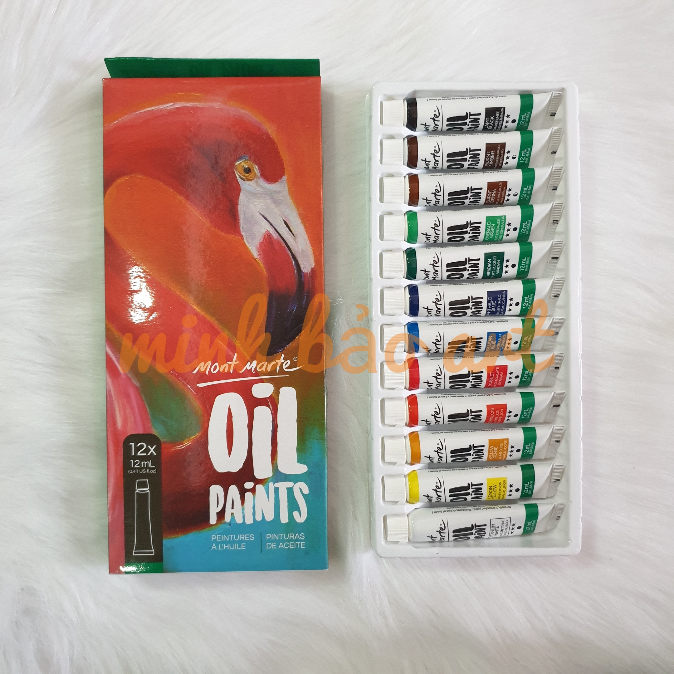 [HCM]BỘ MÀU SƠN DẦU MONT MARTE 12 MÀU TUÝP 12 ML