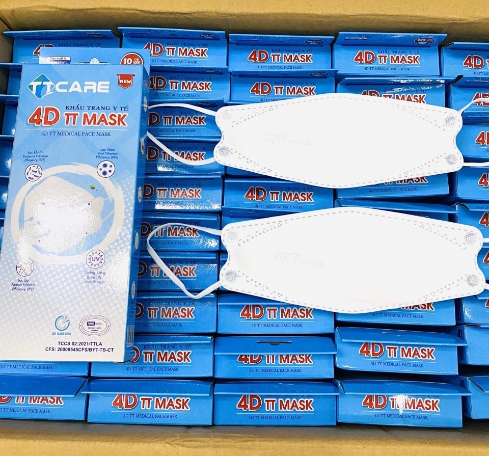 Khẩu trang y tế 4d tt mask hộp giấy 10 cái