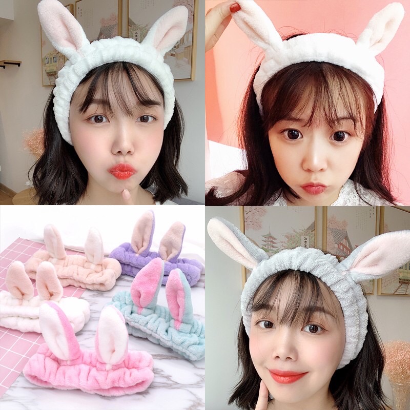 Băng đô cài tóc tai thỏ siêu kute