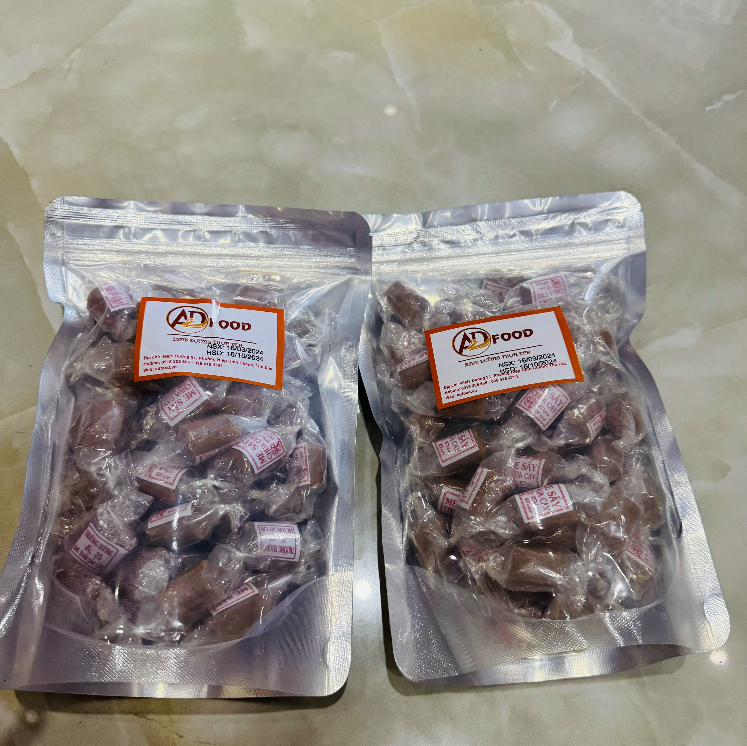 Kẹo me sấy chua cay loại 1 gói 100g/500g