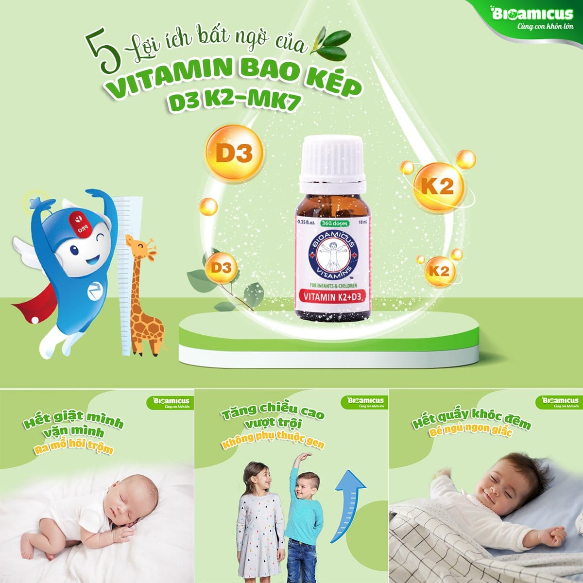 BioAmicus Vitamin D3K2-MK7 10ml