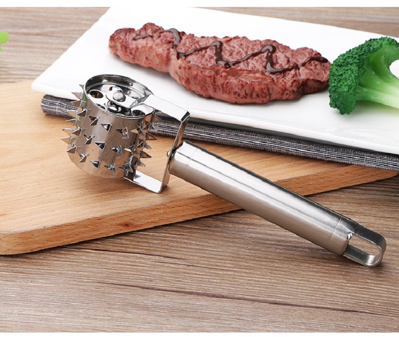 [HCM]Dụng cụ làm mềm thịt kiểu lăn bằng thép - Đồ dần thịt