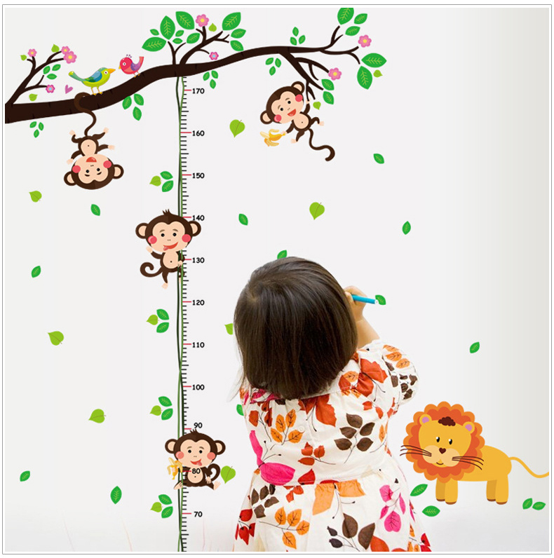 [HCM]Decal thước đo chiều cao hươu khỉ WD23