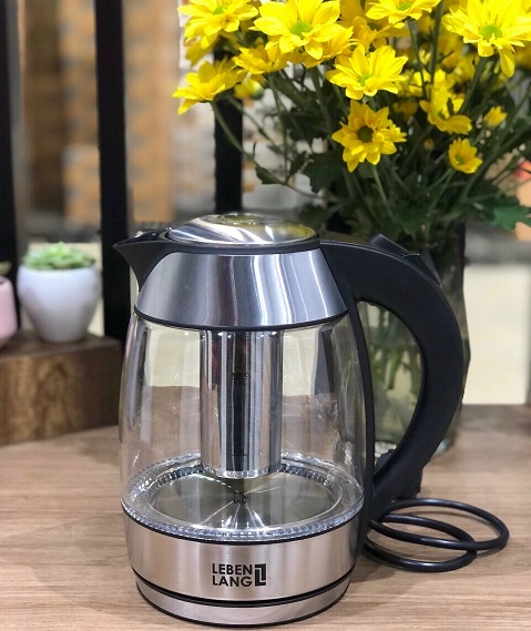 Bình Đun Siêu Tốc Thủy Tinh, Có Lọc Trà 1.8L