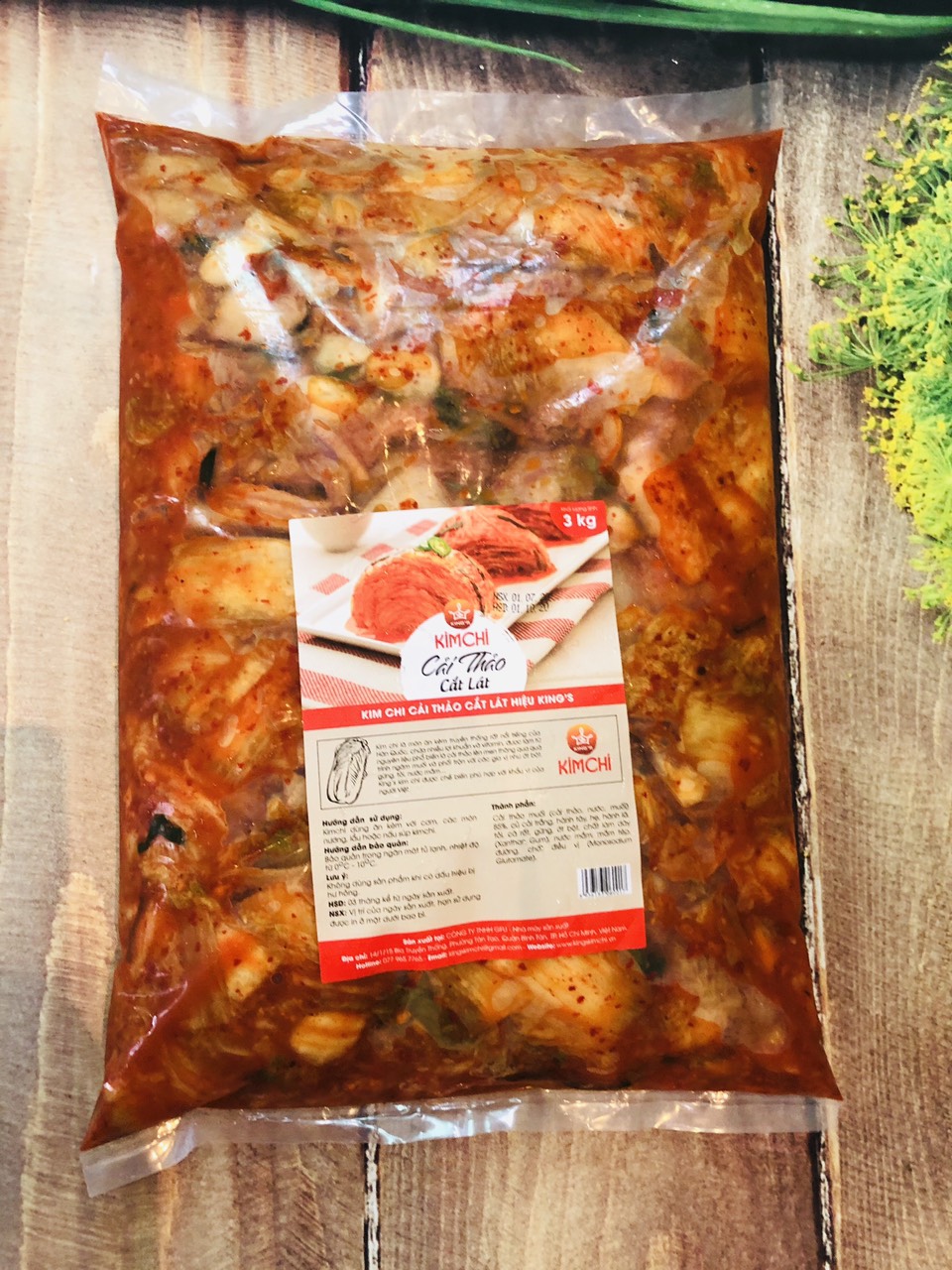Sỉ túi 3kg kim chi Hàn Quốc