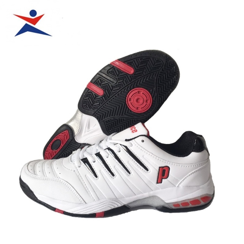 Bảng giá Giày tennis nam Prince êm ái, thoáng khí, dành cho nam, màu trắng viền đỏ, đủ size - Giầy tennis nam - Giày thể thao tennis - sportmaster