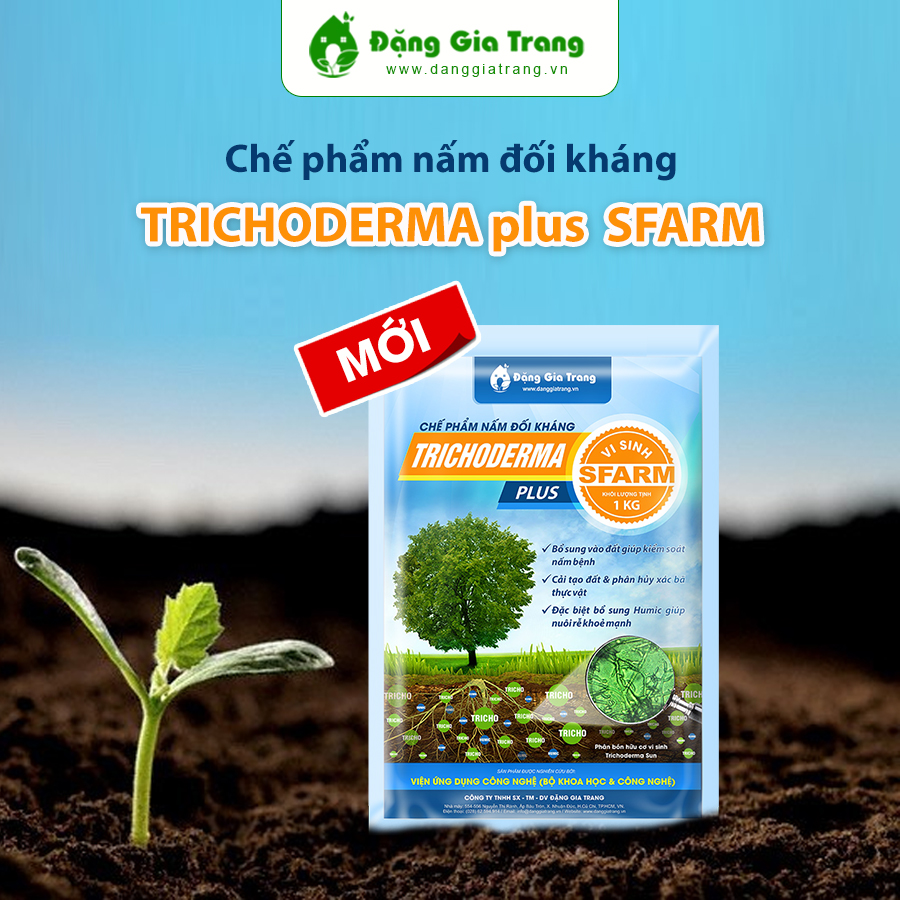 chế phẩm sinh học trichoderma Sfarm gói 1kg