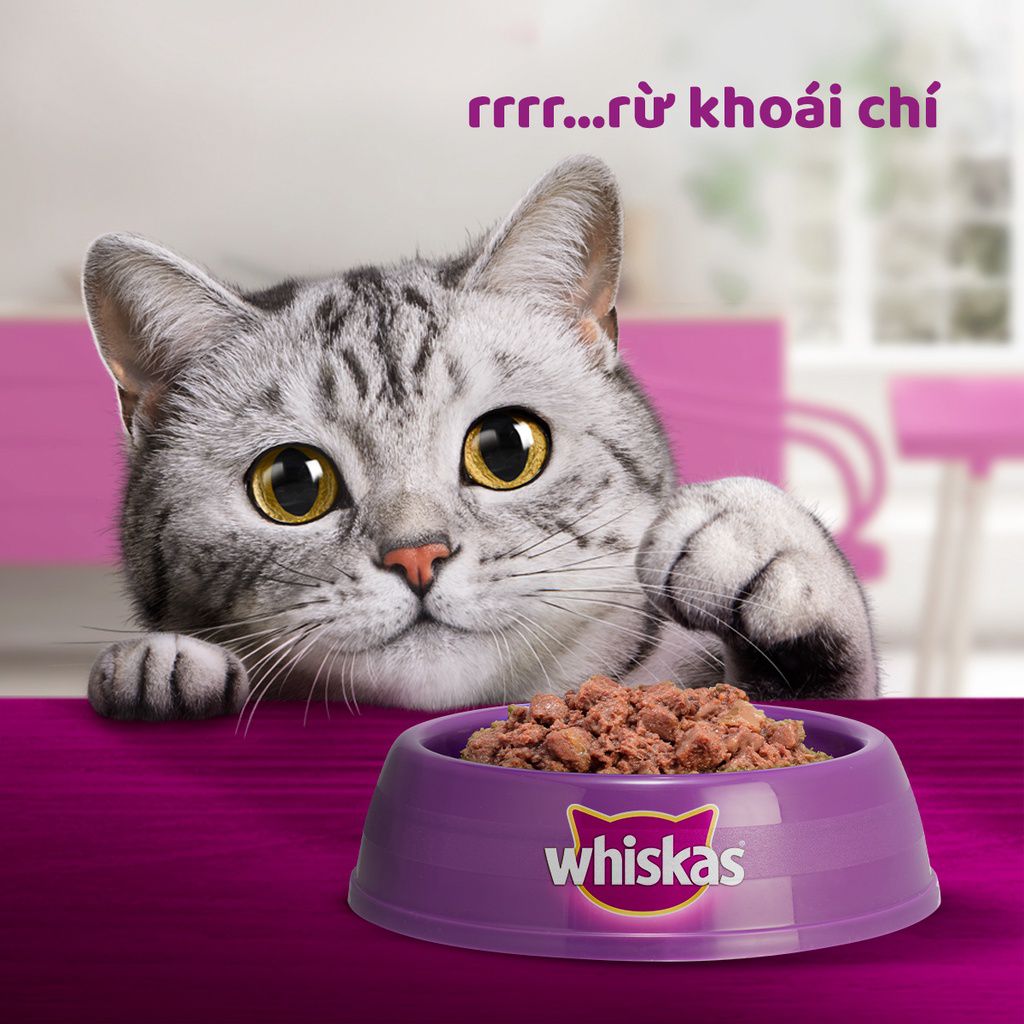 WHISKAS® Pate mèo lớn vị cá thu túi 80g