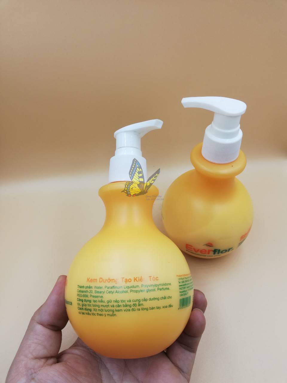 Kem dưỡng tạo kiểu tóc wax tóc everflor 330ml