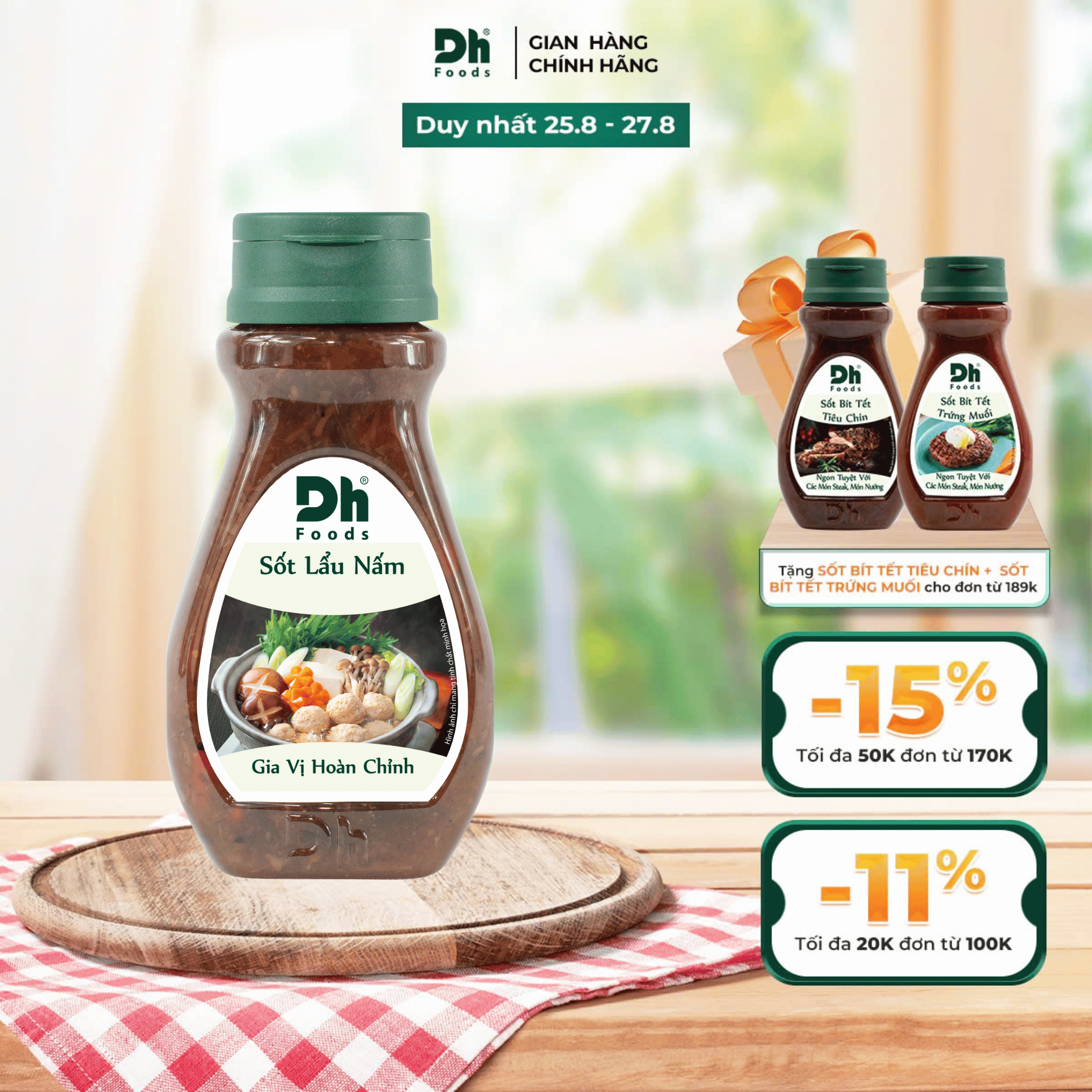 Sốt lẩu nấm 200gr dh foods