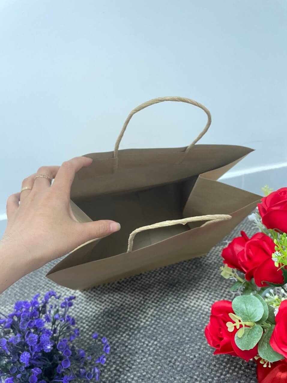Combo 10 Túi giấy kraft nâu KT15 (30 x 27 x 17 cm)