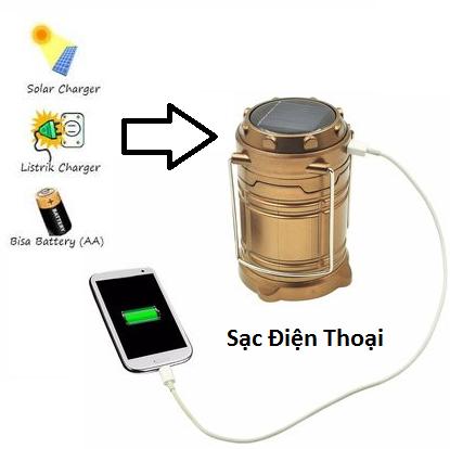 Đèn pin năng lượng mặt trời sạc dự phòng