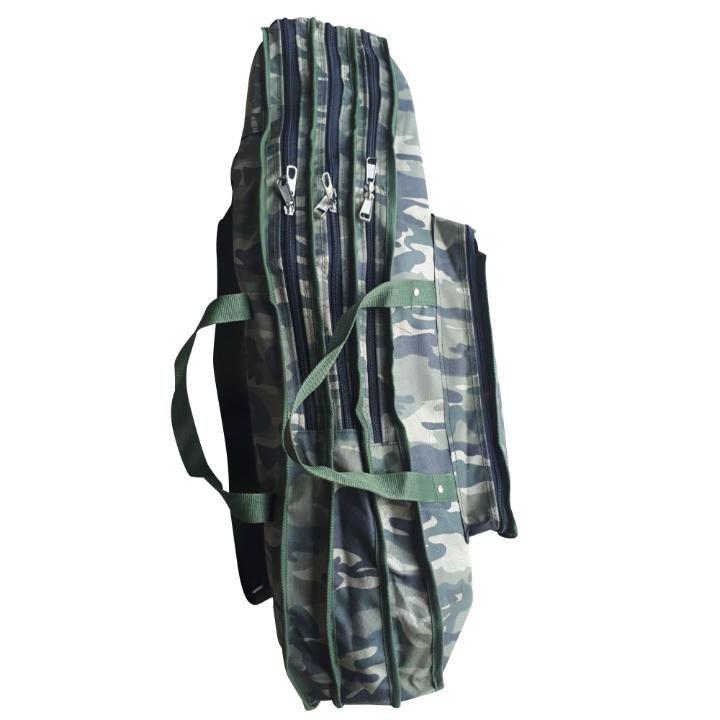 Túi đựng cần câu 80cm 3 ngăn chính, vải rằn ri chất lượng cao