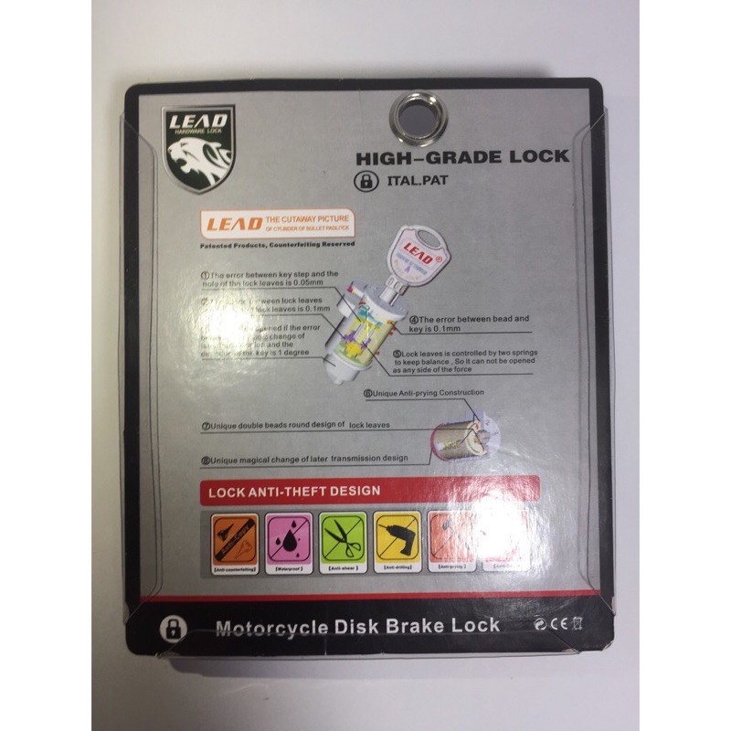 Ổ khoá đĩa xe Lead,an toàn cho xe