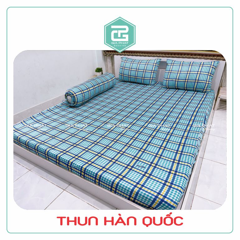 Korean Elastic Bed Sheet Set 4 Pieces (1 Sheet + 2 Pillowcases + 1 Body Pillowcase)
