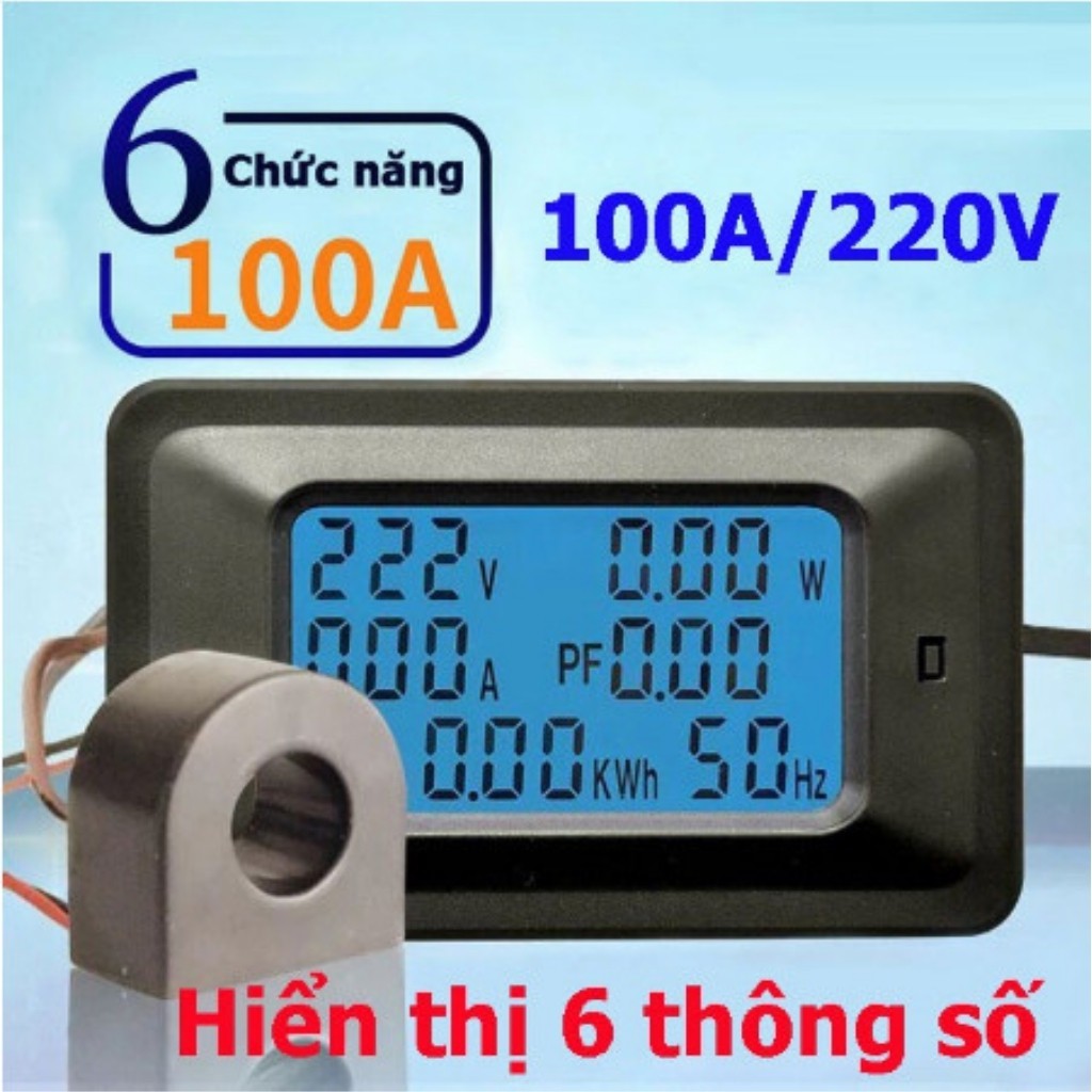 Đồng hồ đo điện LS-Electric 80A 220V có nút RESET độ chính xác cao màn hình  hiển thị LCD P U I Kwh công tơ điện tử 1 pha | Lazada.vn