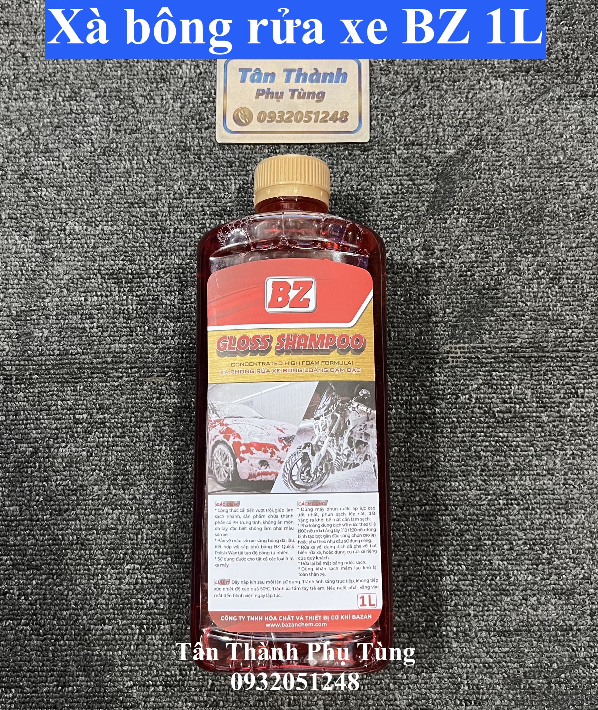 Xà bông rửa xe BZ siêu sạch 1L