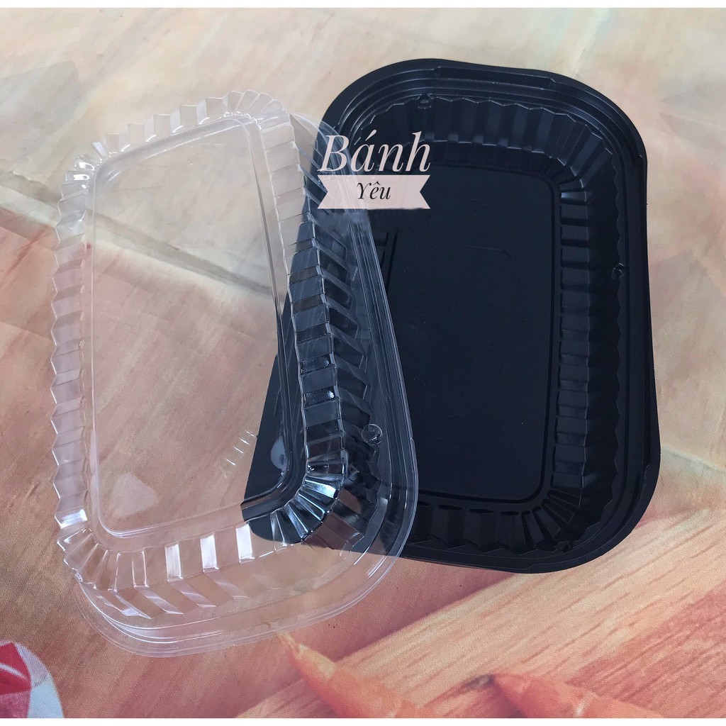 Bộ 10 hộp nhựa đế đen HT17