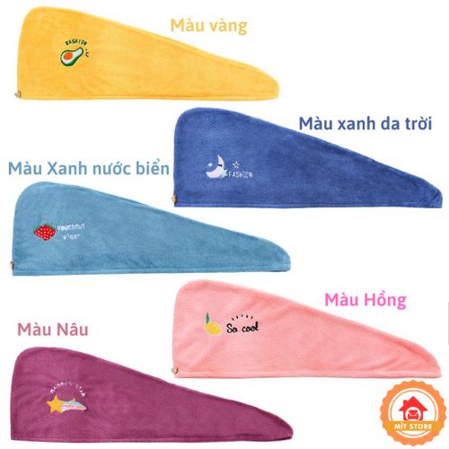 Khăn ủ tóc siêu khô, khăn quấn tóc thấm nước đa năng, khăn thấm tóc gội đầu
