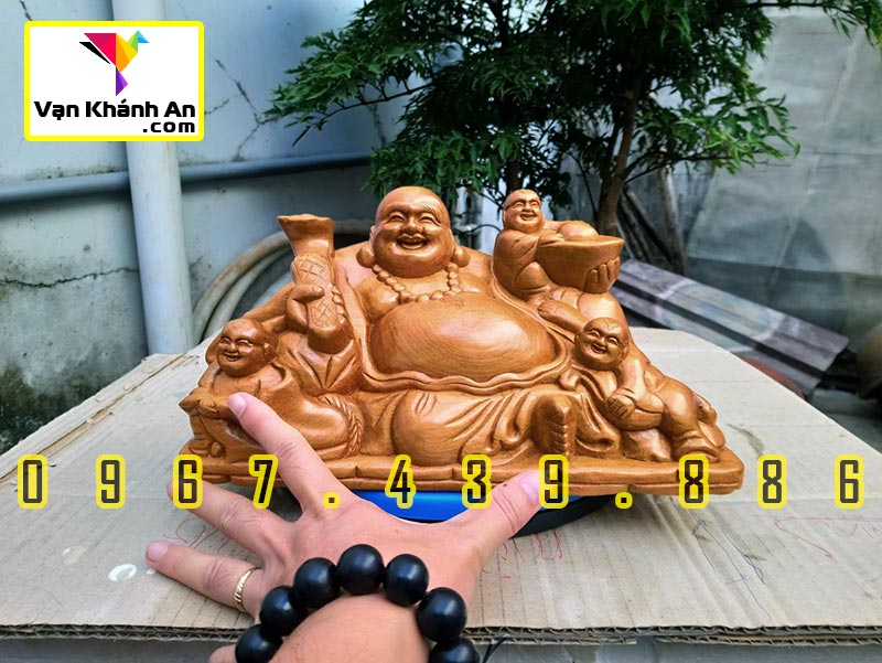 Phật Di Lặc Tam Phúc gỗ bách xanh Mộc Châu - Trang Trí Phòng Khách - Quà Tặng Trang Trí Decor - Quà Tặng Tân Gia Khai Trương - Trang Trí Nhà Cửa